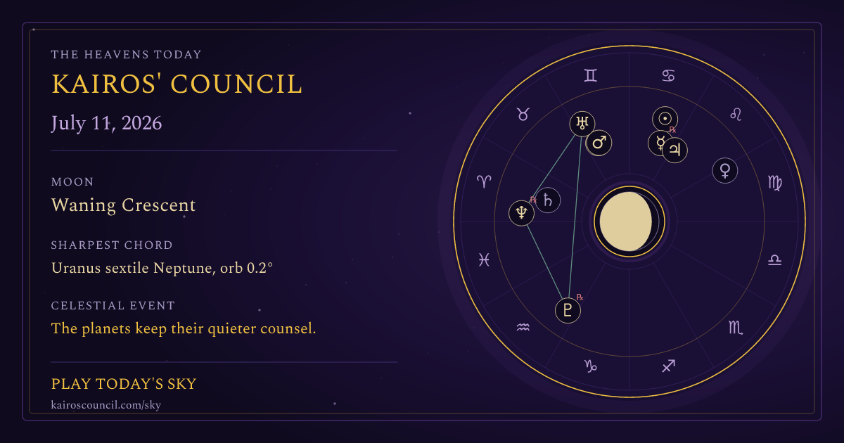 Full sky medallion for July 11, 2026