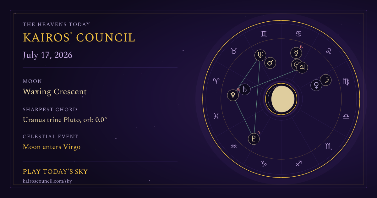 Full sky medallion for July 17, 2026