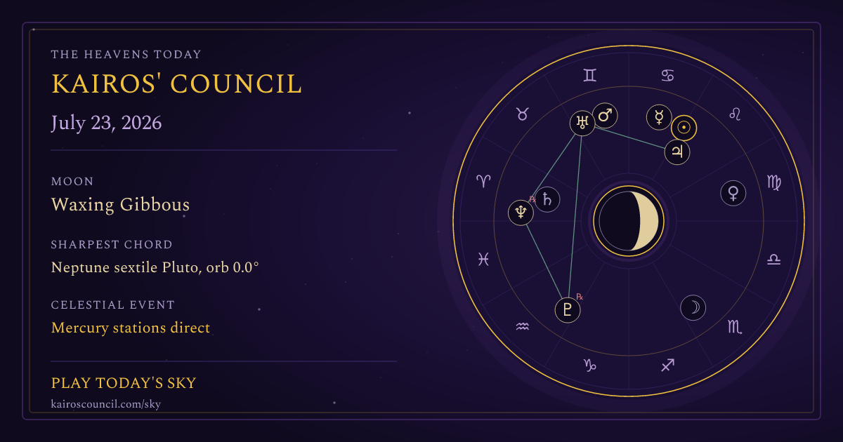 Full sky medallion for July 23, 2026