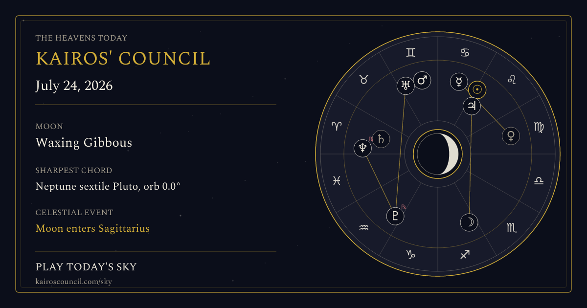 Full sky medallion for July 24, 2026