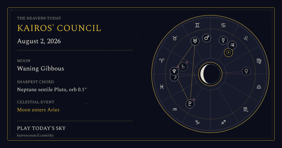 Full sky medallion for August 2, 2026