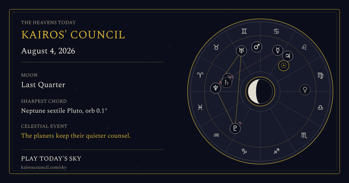 Full sky medallion for August 4, 2026