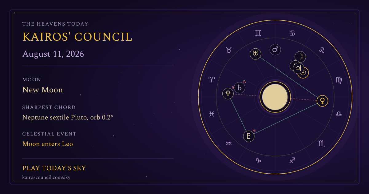 Full sky medallion for August 11, 2026