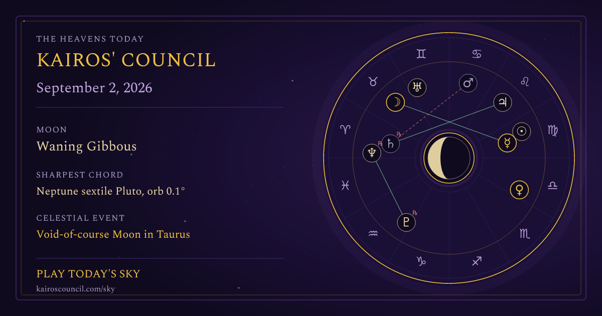 Full sky medallion for September 2, 2026