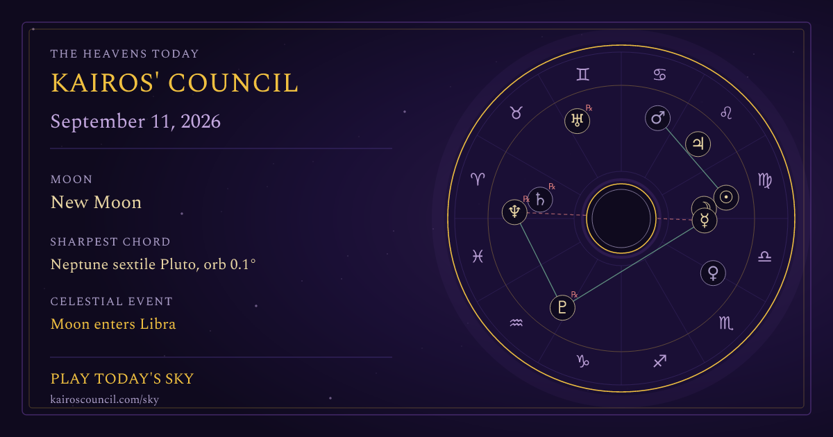 Full sky medallion for September 11, 2026