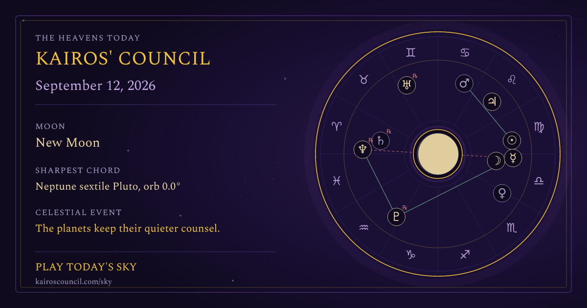 Full sky medallion for September 12, 2026