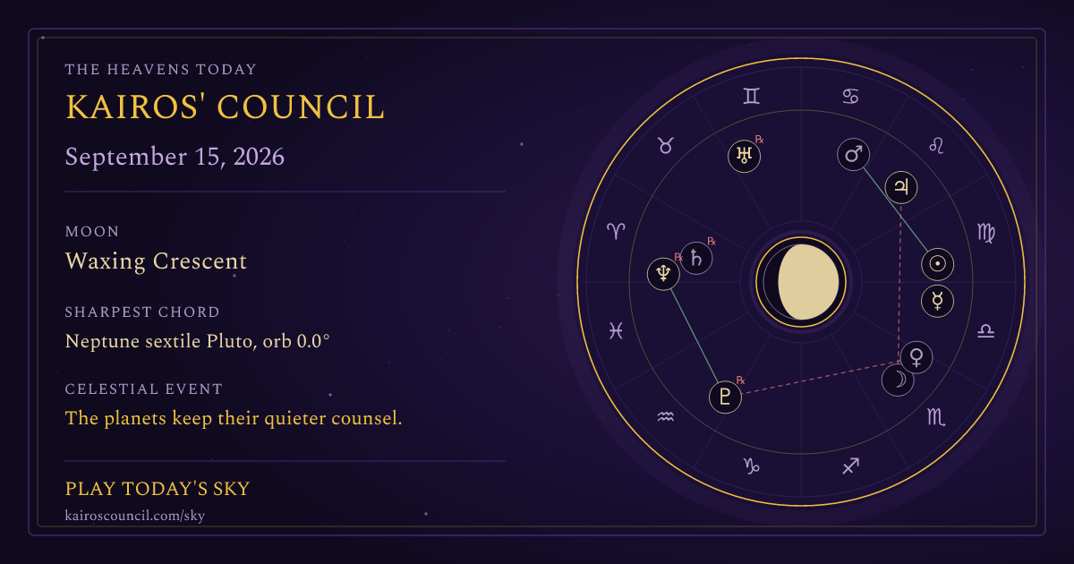 Full sky medallion for September 15, 2026
