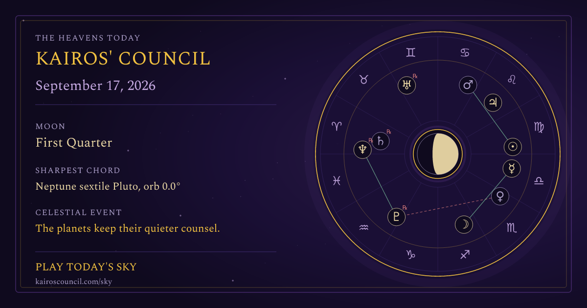 Full sky medallion for September 17, 2026