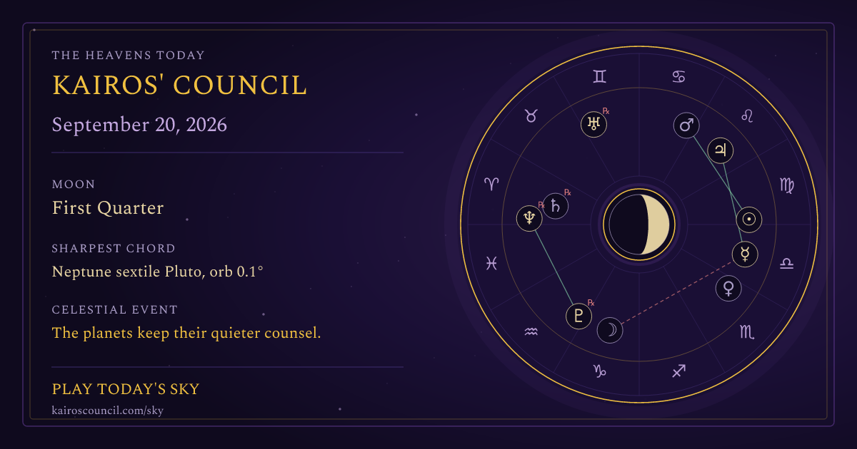 Full sky medallion for September 20, 2026