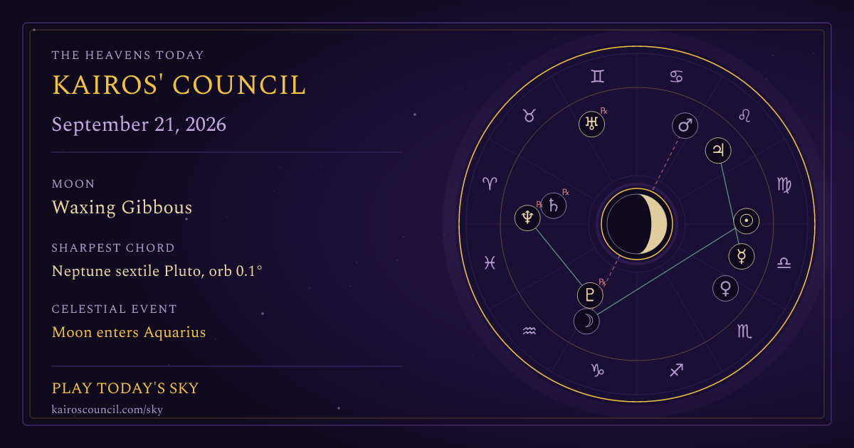 Full sky medallion for September 21, 2026