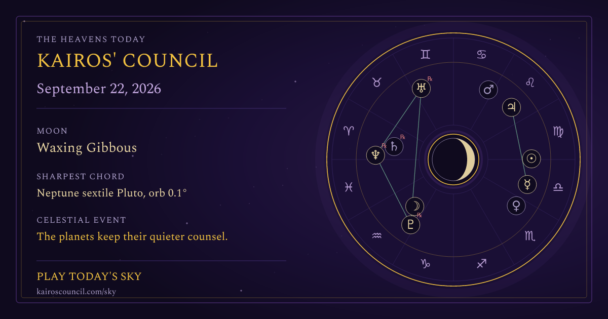 Full sky medallion for September 22, 2026