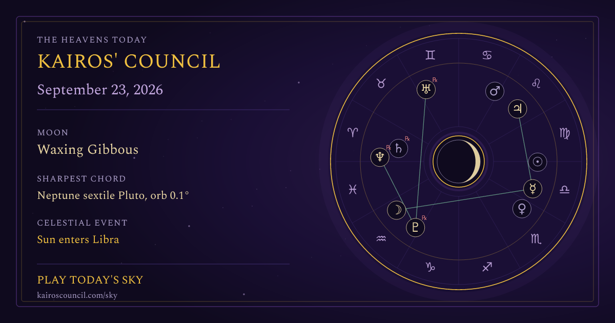 Full sky medallion for September 23, 2026