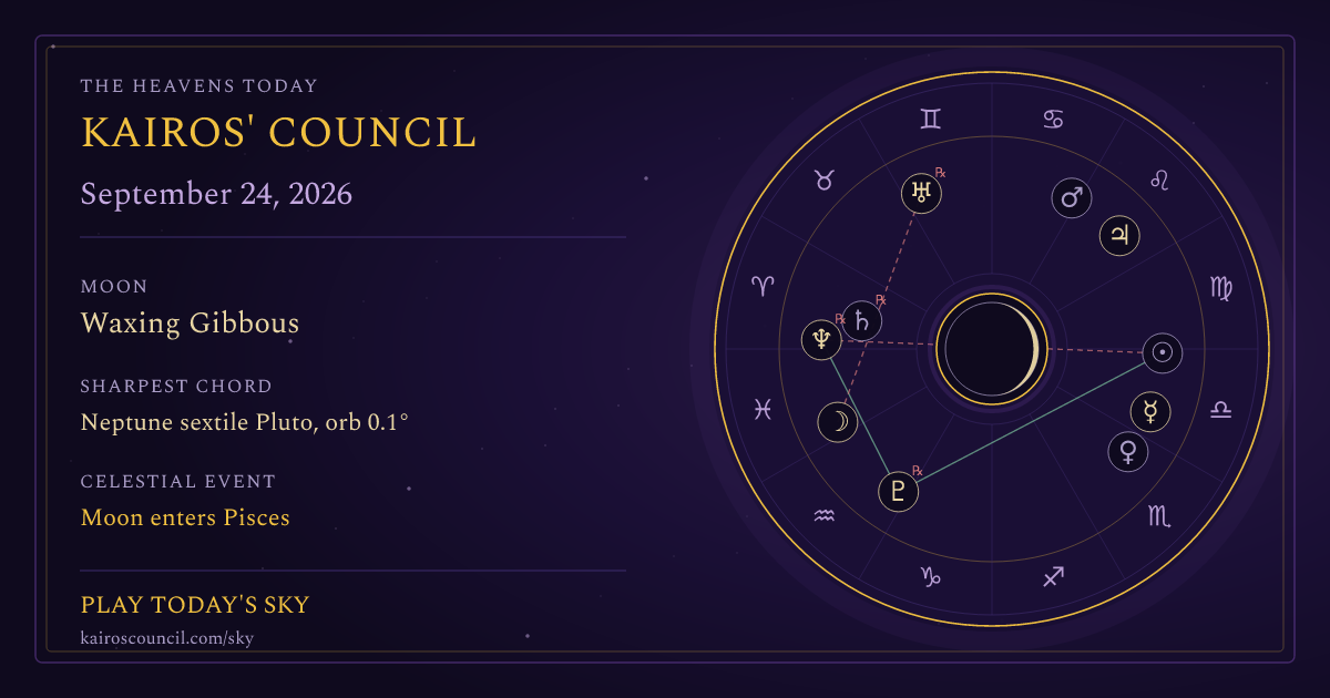 Full sky medallion for September 24, 2026