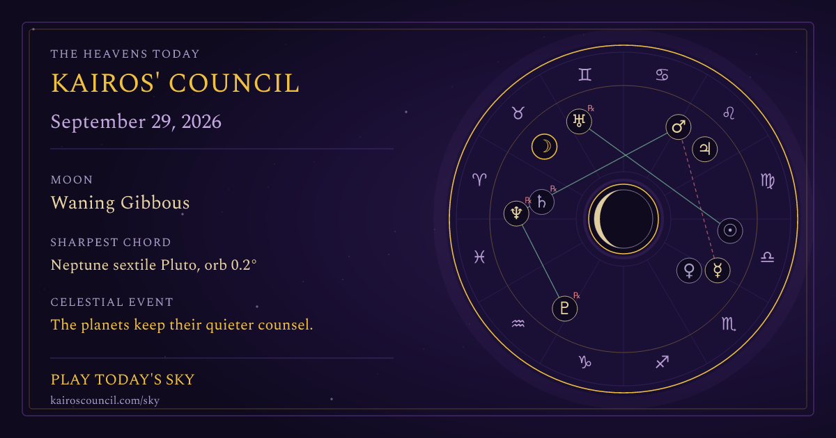 Full sky medallion for September 29, 2026