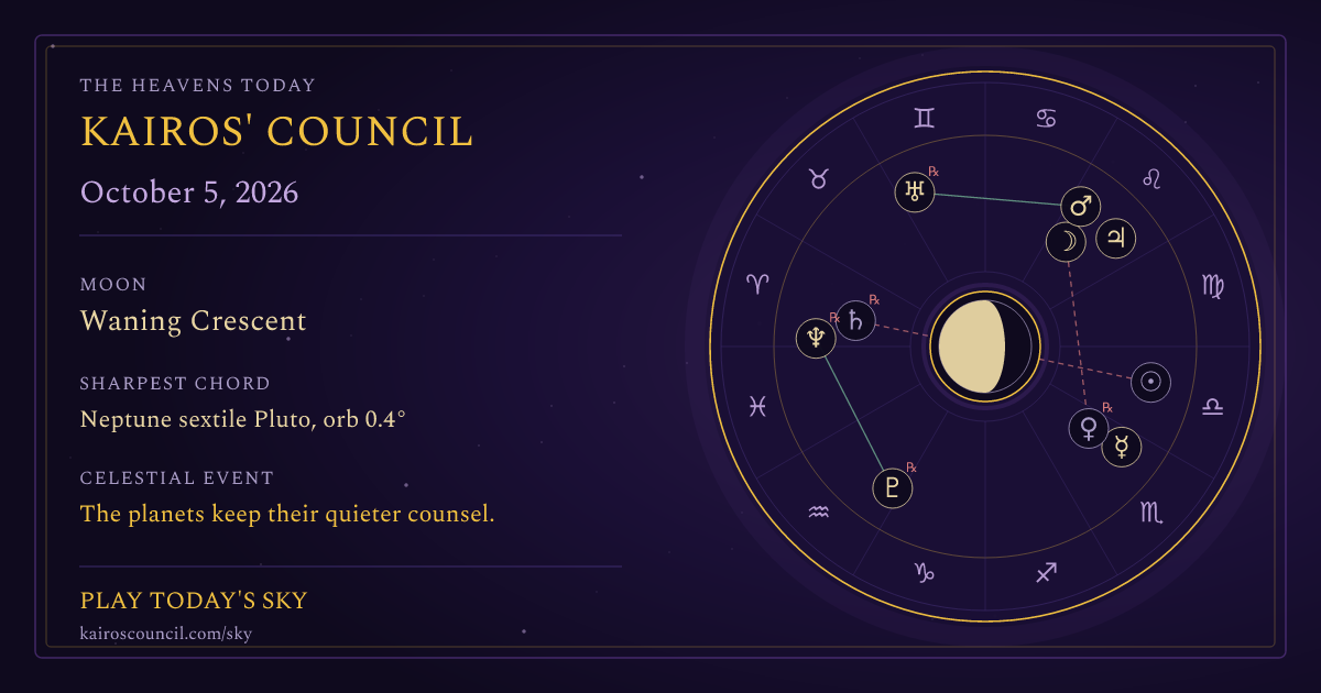 Full sky medallion for October 5, 2026