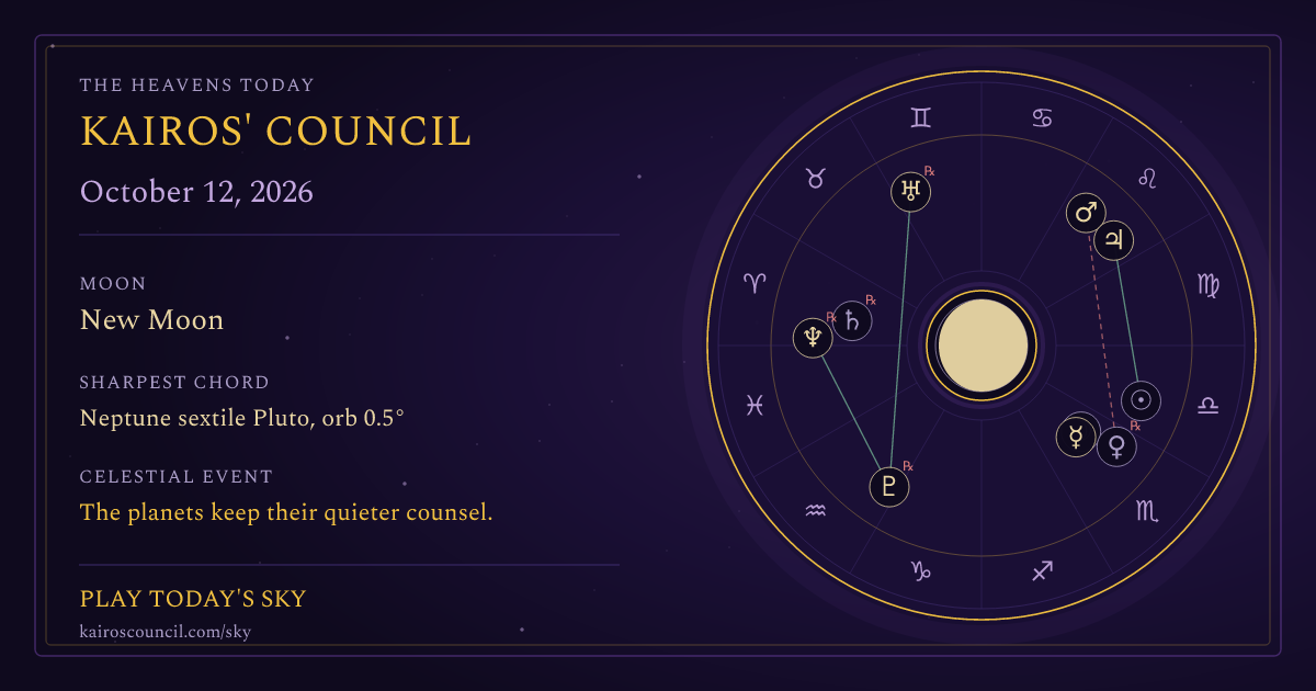 Full sky medallion for October 12, 2026