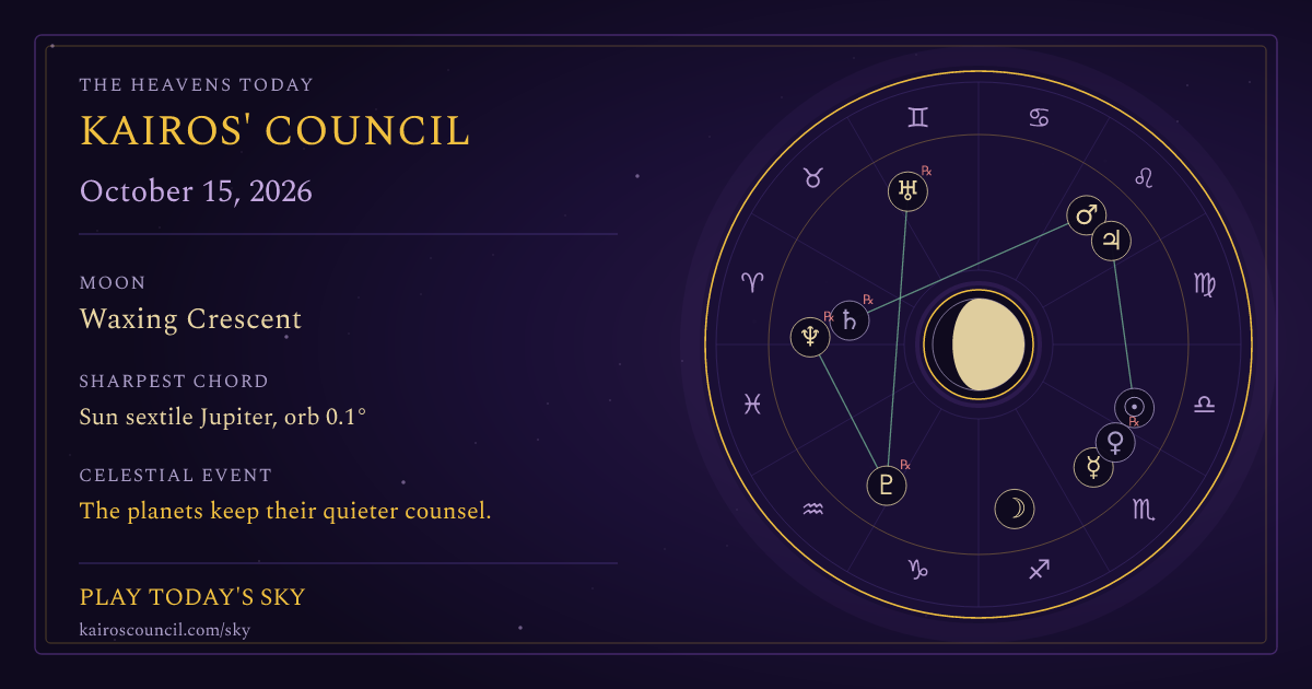 Full sky medallion for October 15, 2026