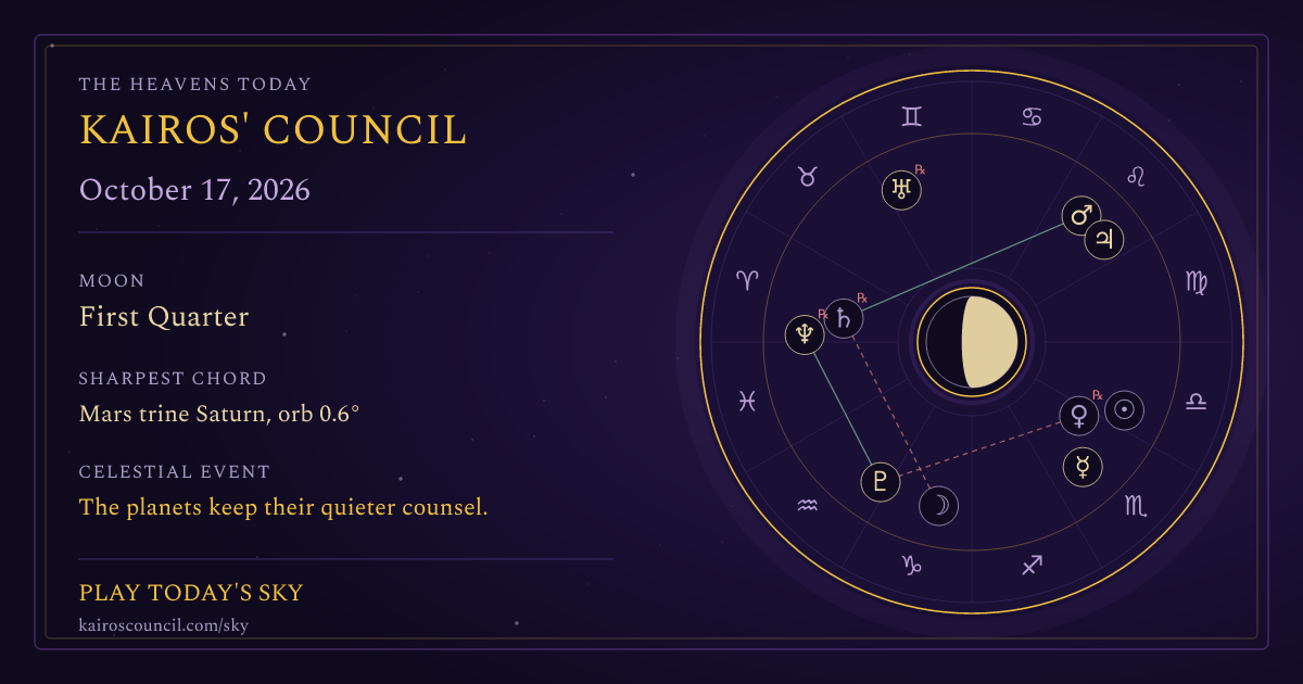 Full sky medallion for October 17, 2026