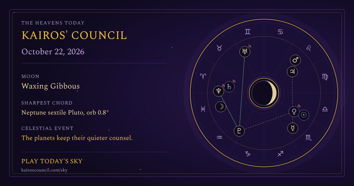 Full sky medallion for October 22, 2026