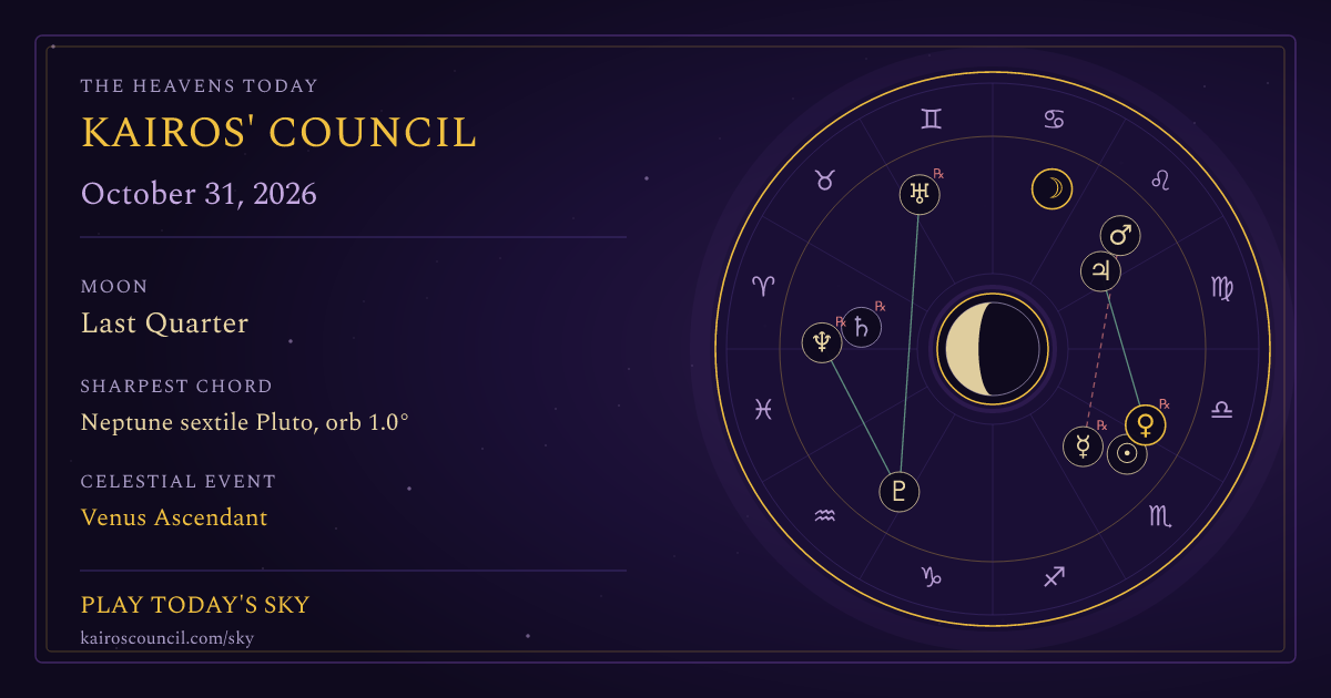 Full sky medallion for October 31, 2026